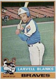 1976 Topps Baseball Cards      127     Larvell Blanks